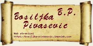 Bosiljka Pivašević vizit kartica